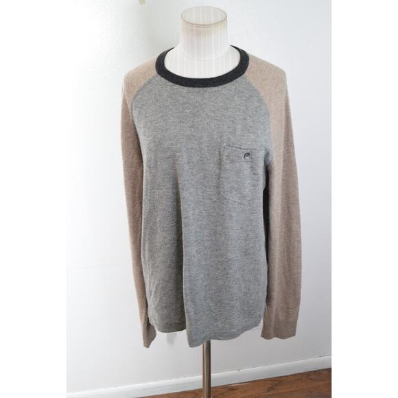 Todd Snyder New York 100% Cashmere Pocket Shirt Sweater Gray Mens Size Large - Picture 1 of 4